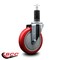 Service Caster 5'' Red Poly Wheel Swivel 1-1/4'' Expanding Stem Caster SCC-EX20S514-PPUB-RED-114 - alternate 2